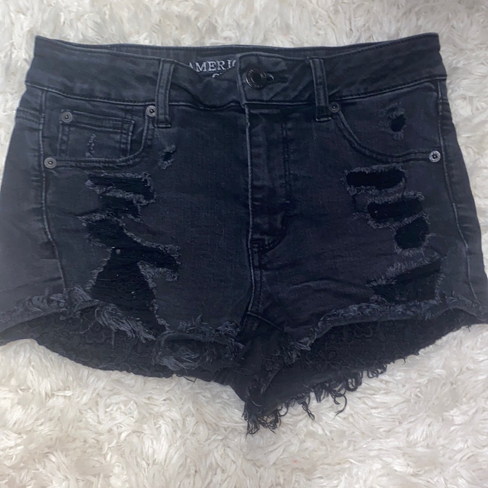 American Eagle Hi-Rise Shortie Shorts
